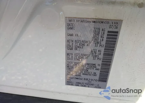 2016 Nissan Rogue S from USA, damaged, VIN 5N1AT2MM3GC882970